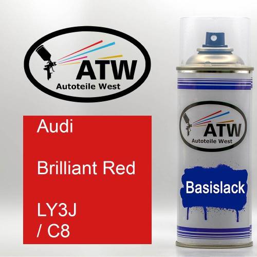 Audi, Brilliant Red, LY3J / C8: 400ml Sprühdose, von ATW Autoteile West.